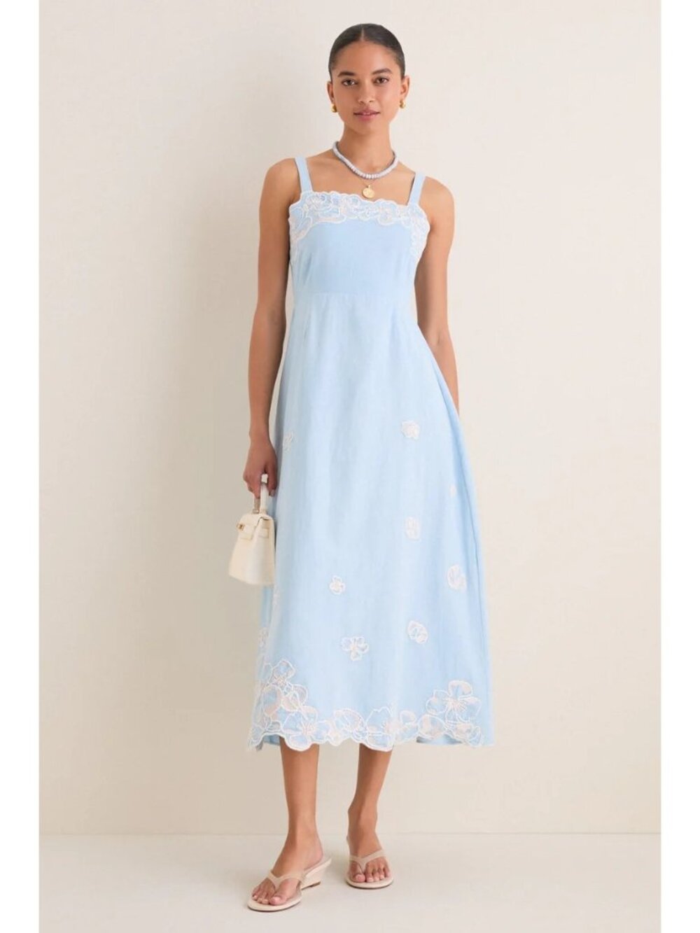 CLEOBELLA Marceline Midi Dress Glacier Lake Size Medium NWT